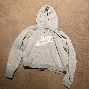 Nike Heather/Ash Gray Cropped Nike Hoodie